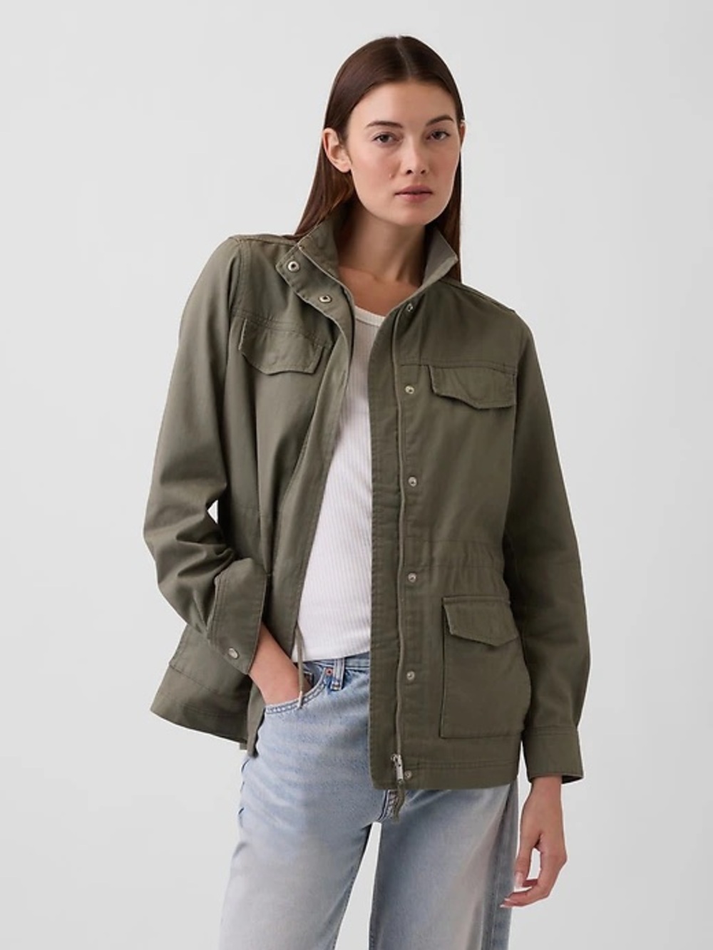 GAP Olive Green Utility Jacket - Women